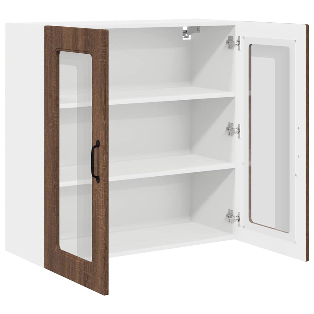 Kitchen Wall Cabinet Brown Oak 80 x 31 x 80 cm Engineered Wood